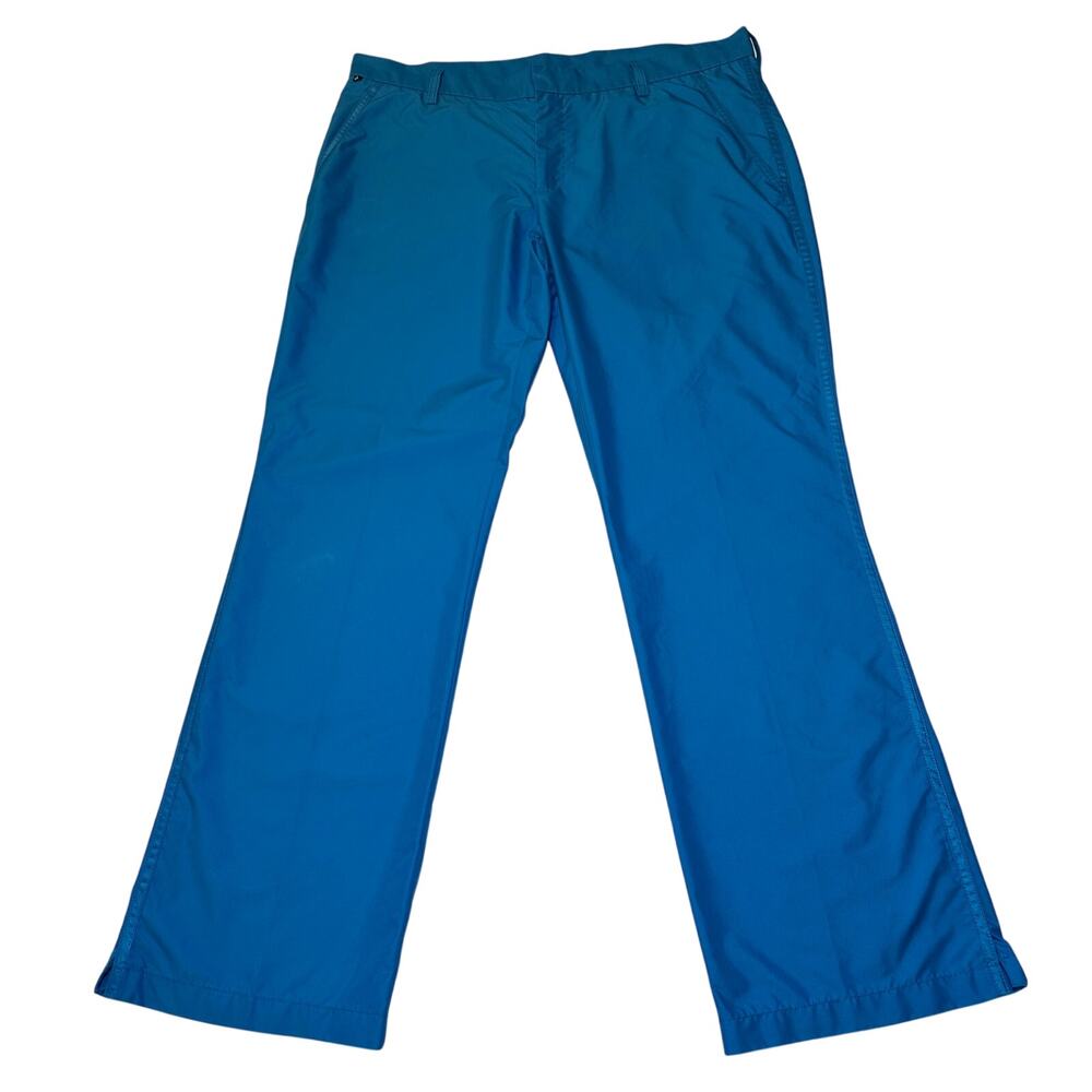 J LINDEBERG Troyan Micro Twill Blue Golf Pants Men 38x32 Regular Fit Zip Leg